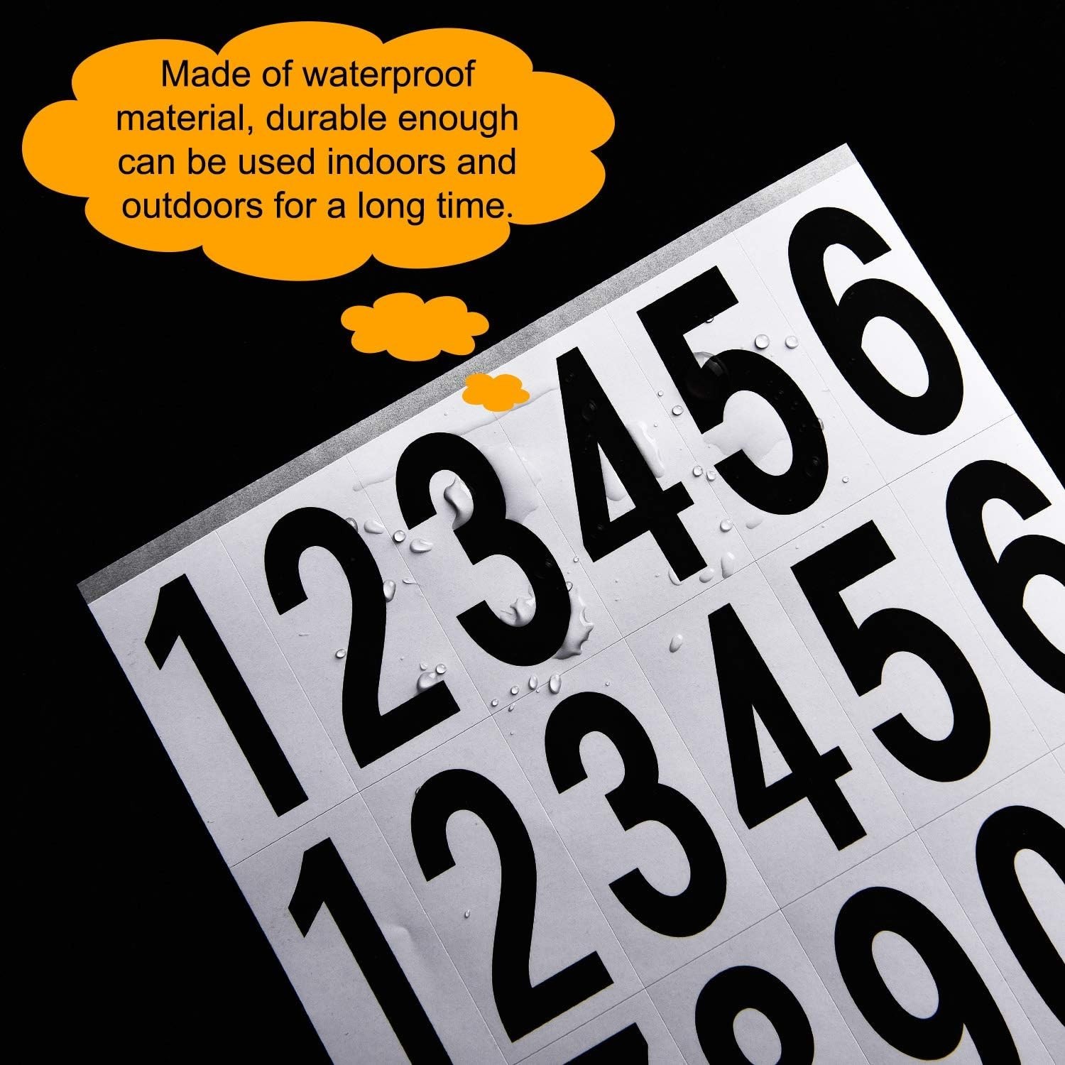 Versatile 240PCS Number Stickers – Self-Adhesive Vinyl for Signage & Address