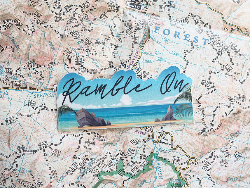 Ramble On Lyrics Nature Sticker