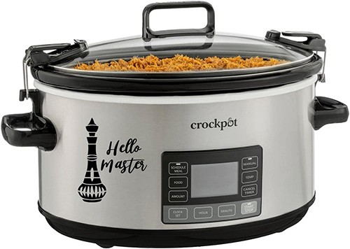 Hello Master Genie Inspired Crockpot Vinyl Decal Sticker #2108
