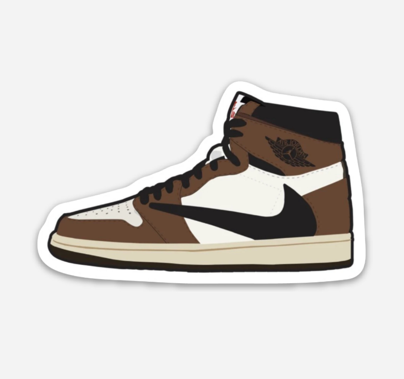 3" Jordan 1 Sticker Sneakers Nike Decal Matte Finish Chicago Bred Mocha Royal
