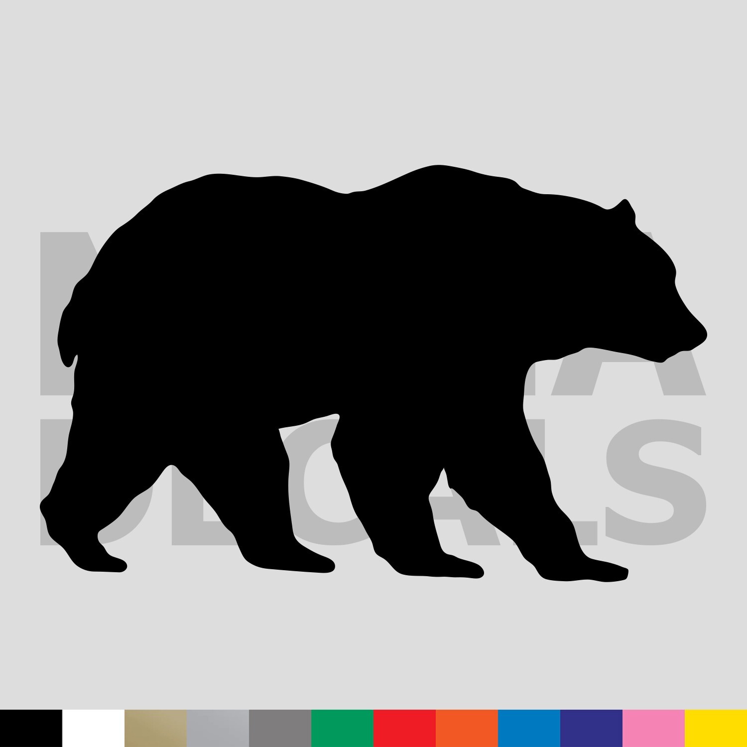 Bear Vinyl Die Cut Decal Sticker – Grizzly Polar Brown Black