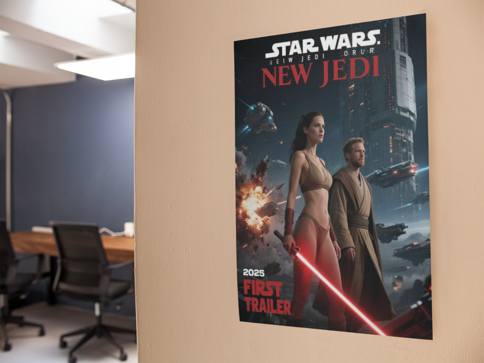 STAR WARS New JEDI Wall Vinyl Decal Poster CANVAS Print Removable Adhesive
