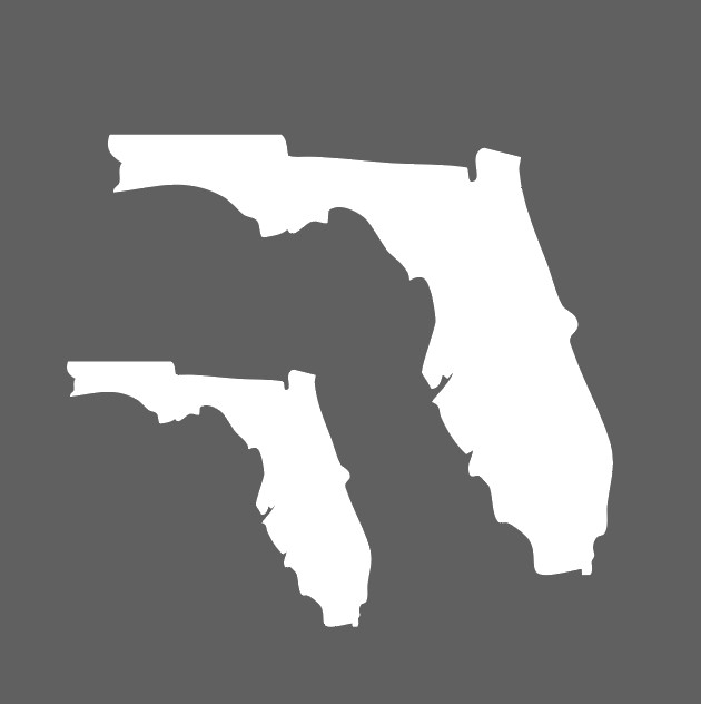 FL Florida State Flag Outline Die Cut Car Truck Sticker Decal Made In FL 2 for 1