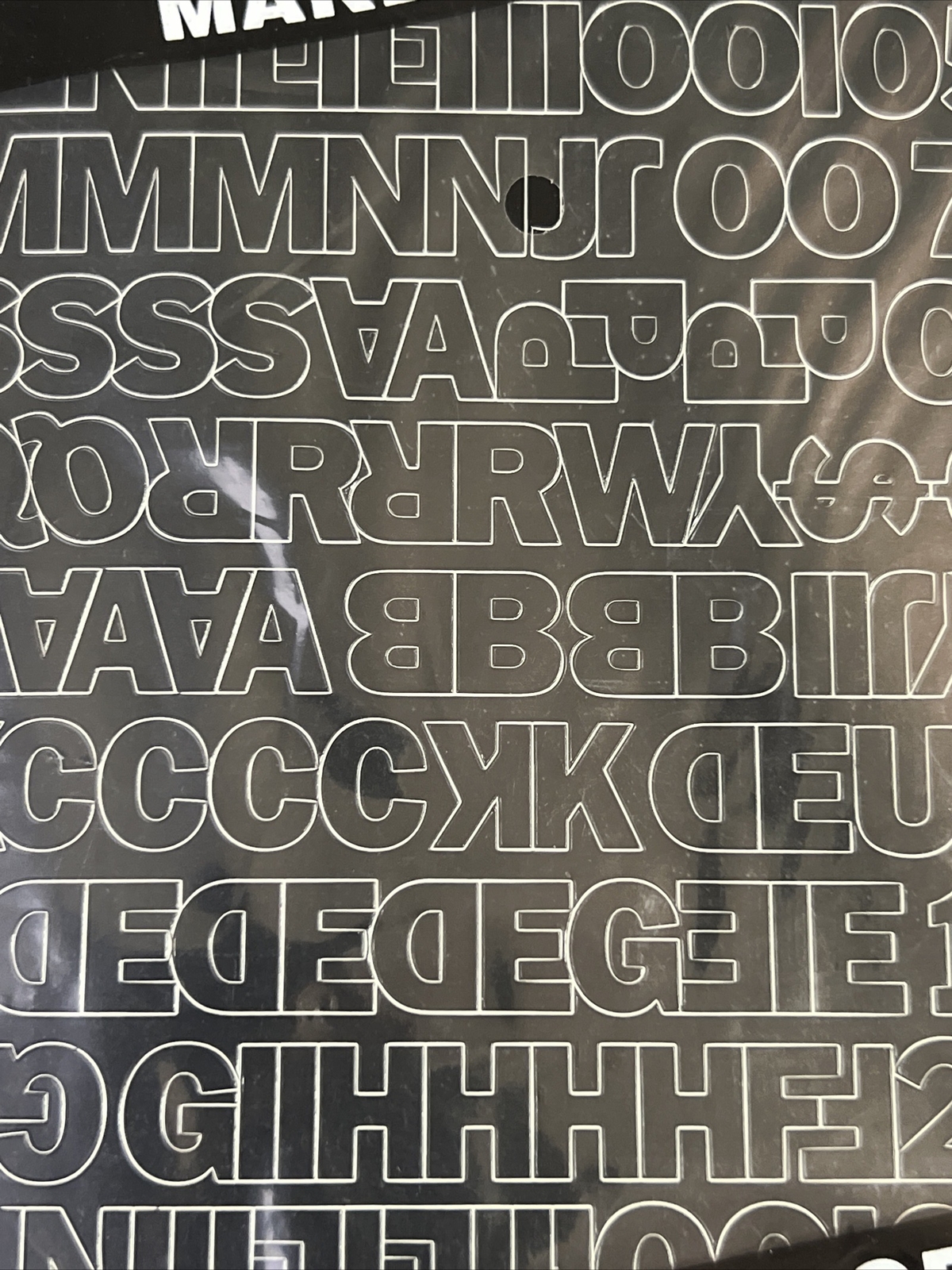 GOTHIC BLACK Adhesive Vinyl Letters & Numbers 1/2" INDOORS OUTDOORS SEALED