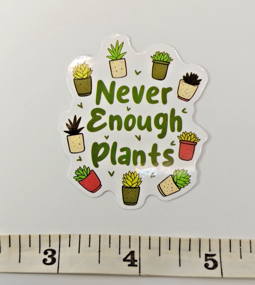 Plants-Succulent-Funny- Horder – Vinyl Sticker-Decal-NWOT-Free Shipping!