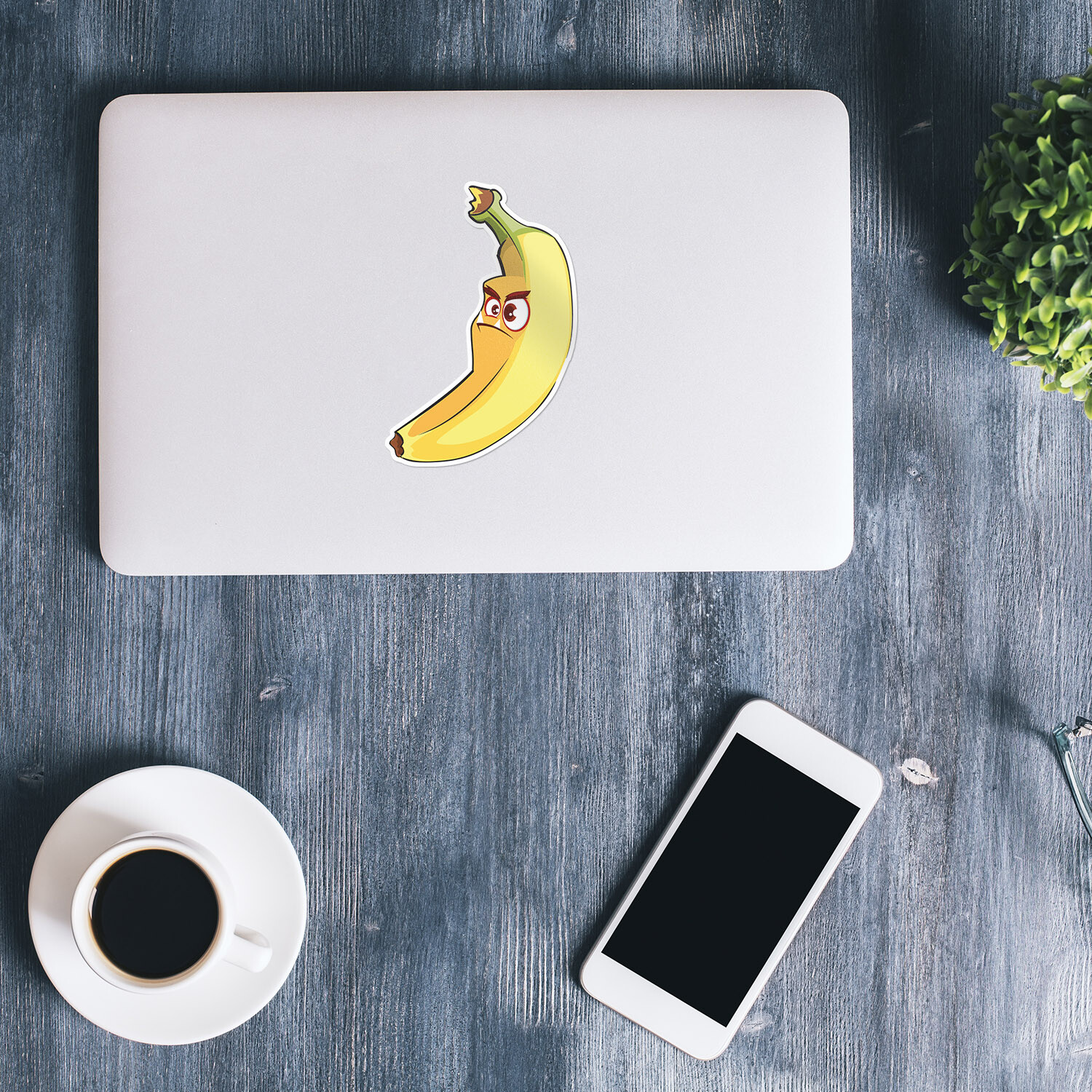 Banana Monster Car Bumper Vinyl Sticker Decal