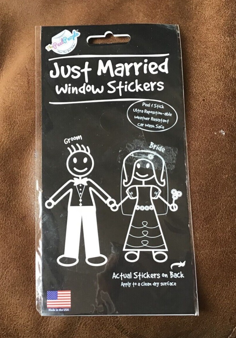THE PEEL PEOPLE WINDOW STICKER JUST MARRIED