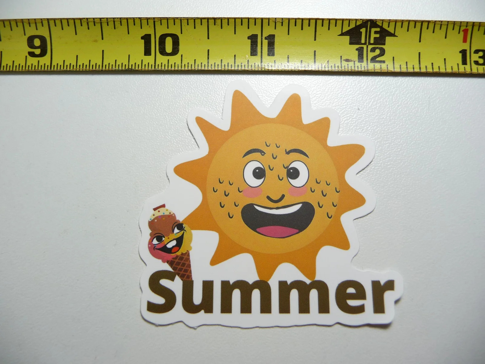 SUMMERTIME SUMMER TIME HOT SUN ICE CREAM CONE SMALL STICKER DECAL VACATION TRIP