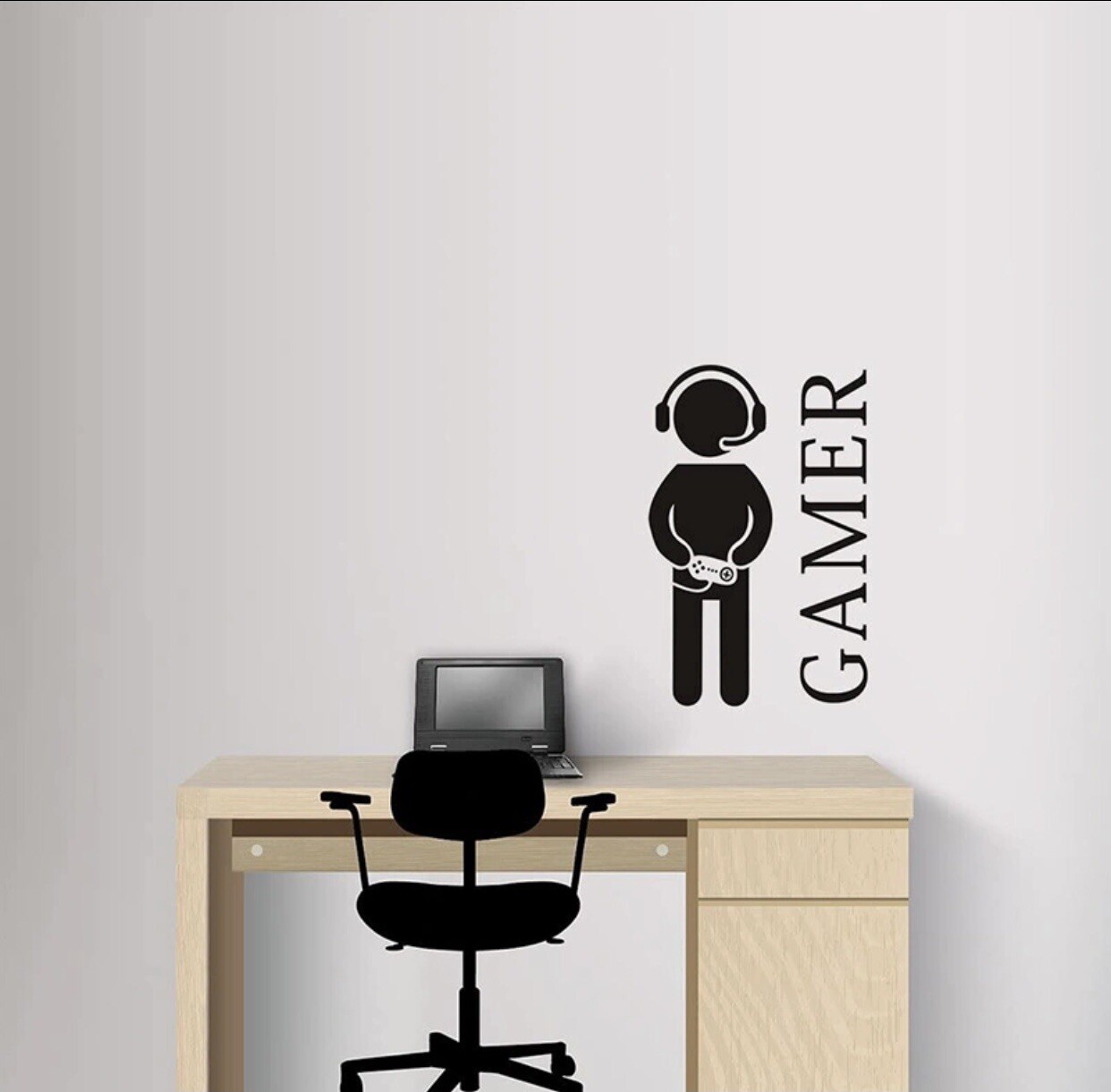2pc Video Game Gamer Controller Wall Decal Door Sticker Black Friday Sale Gift