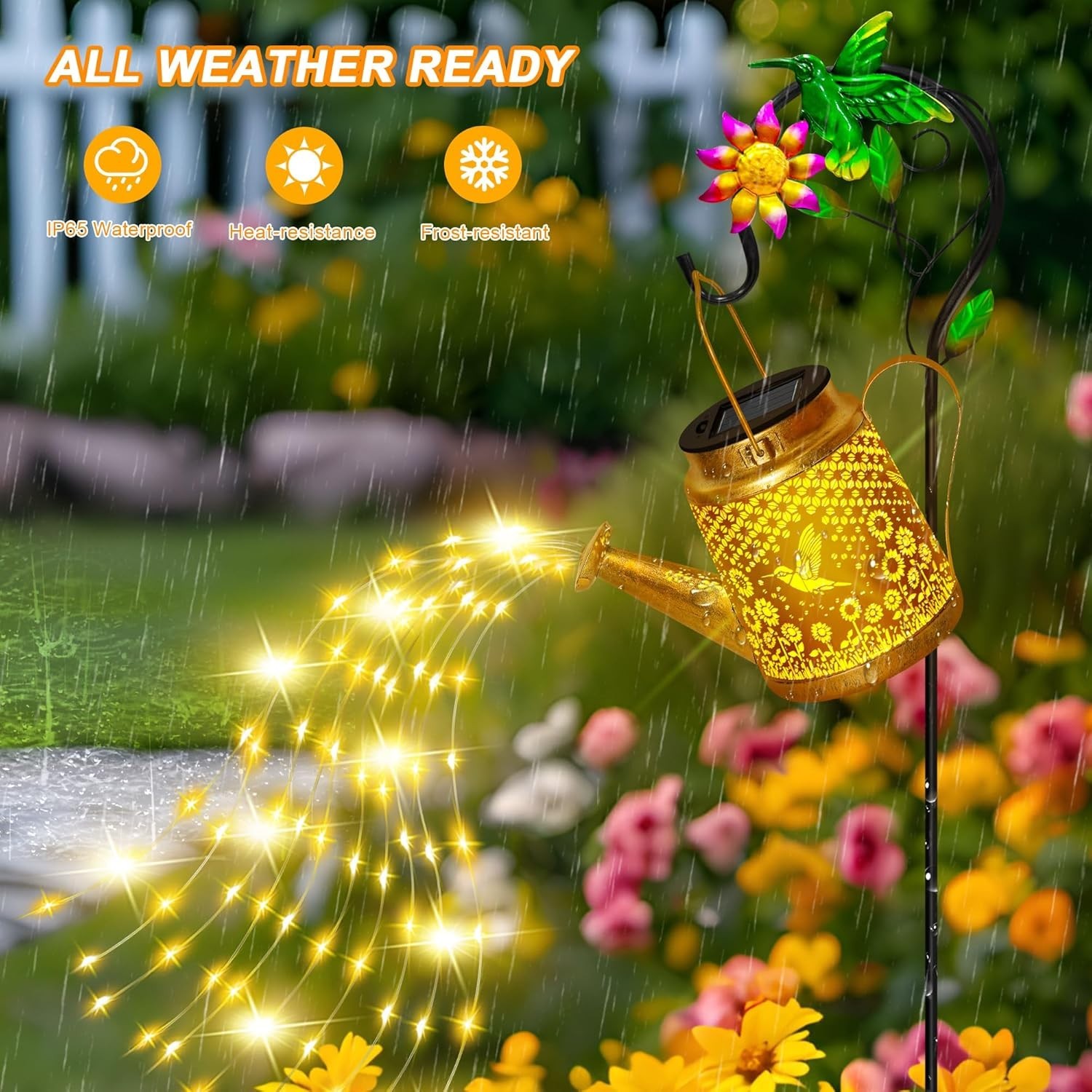 Christma Gifts Hummingbird Solar Lanterns Garden Decor, Outdoor Waterproof Water