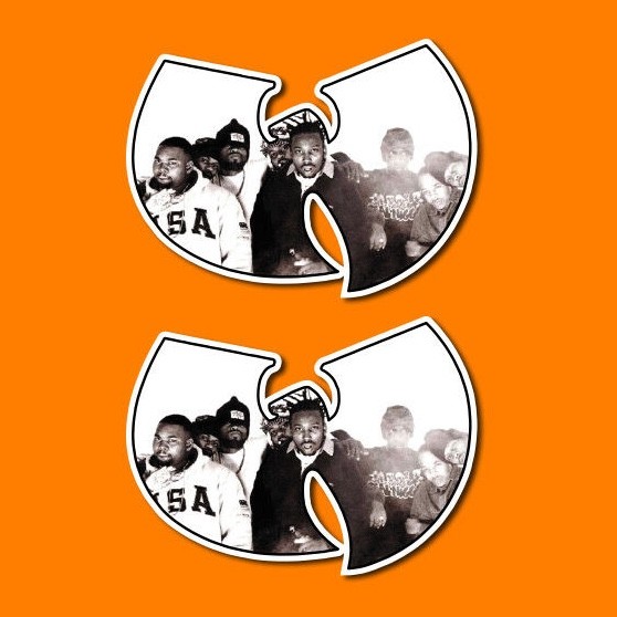 Wu-Tang Sticker, Includes 2 Stickers, 4" Wide, Wu-Tang Members, Laptop, Decal