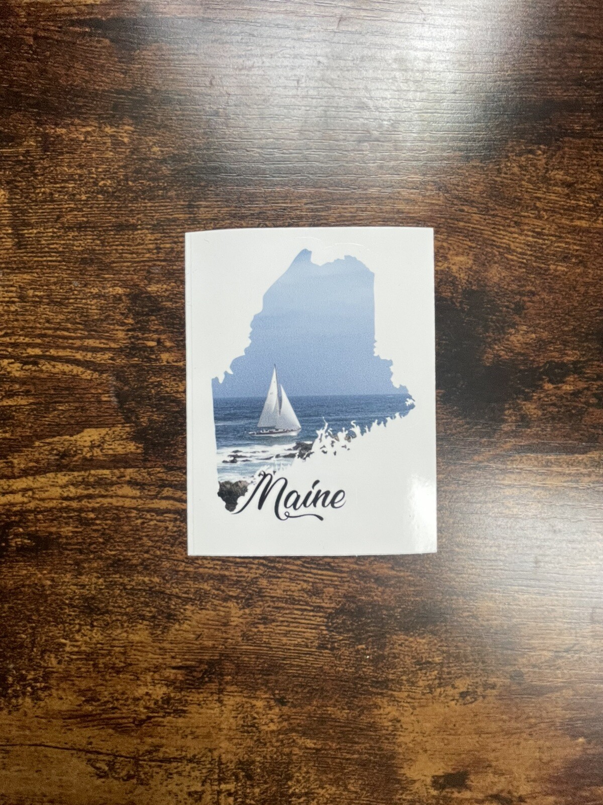 Maine Map Sailing Vinyl Sticker 3.5” X 2.5” Custom Made