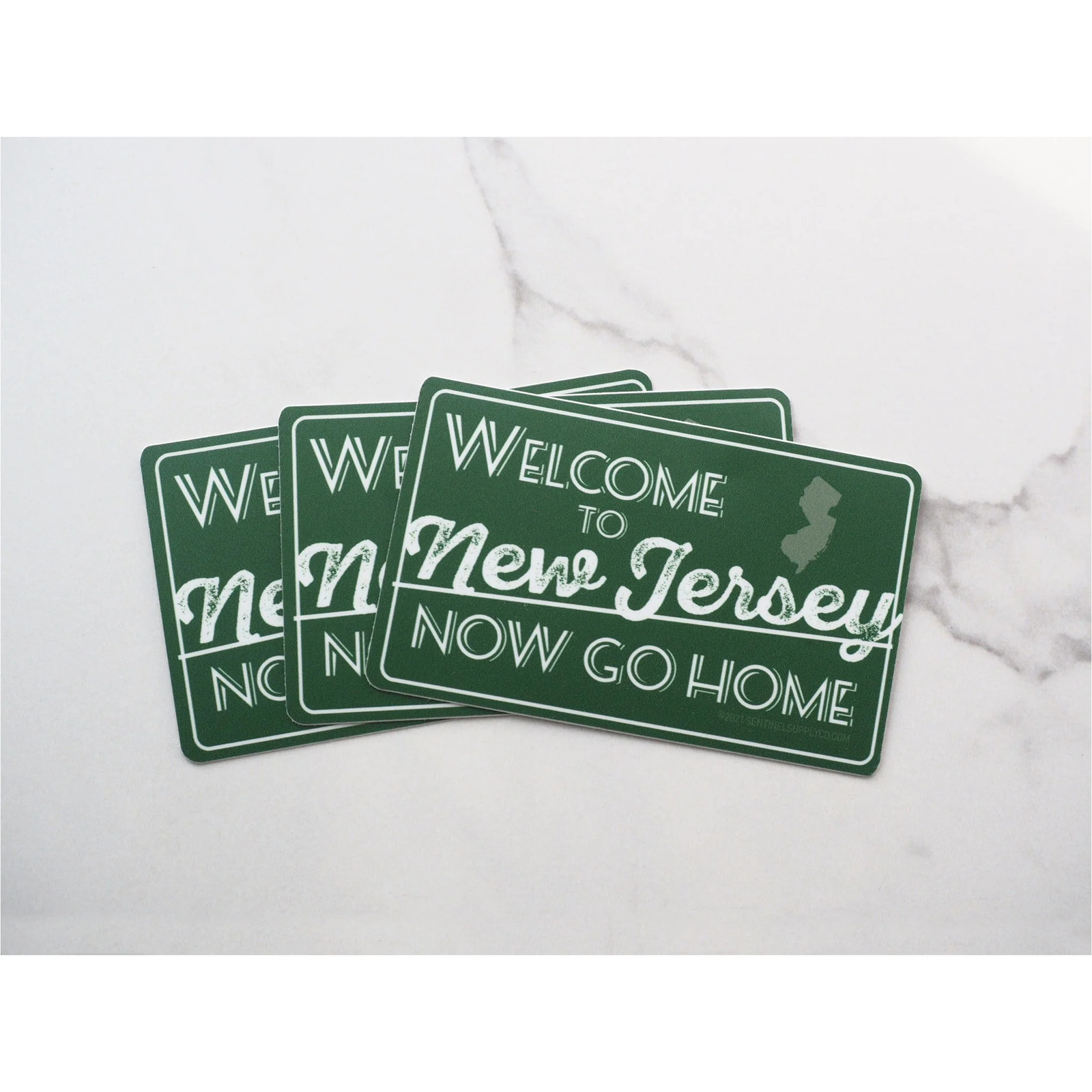 Welcome to New Jersey Now Go Home Sticker