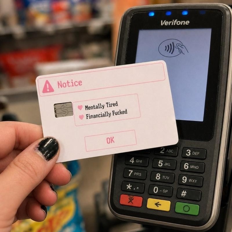 System Error Credit Debit Card Skin Cover Sticker Chip Funny Decal – 2 Pack