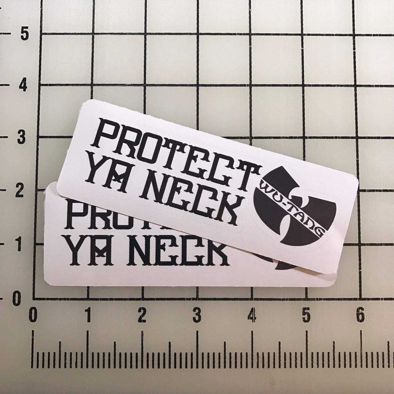 Wu Tang Clan Protect Ya Neck 5" Wide Vinyl Decal Sticker BOGO