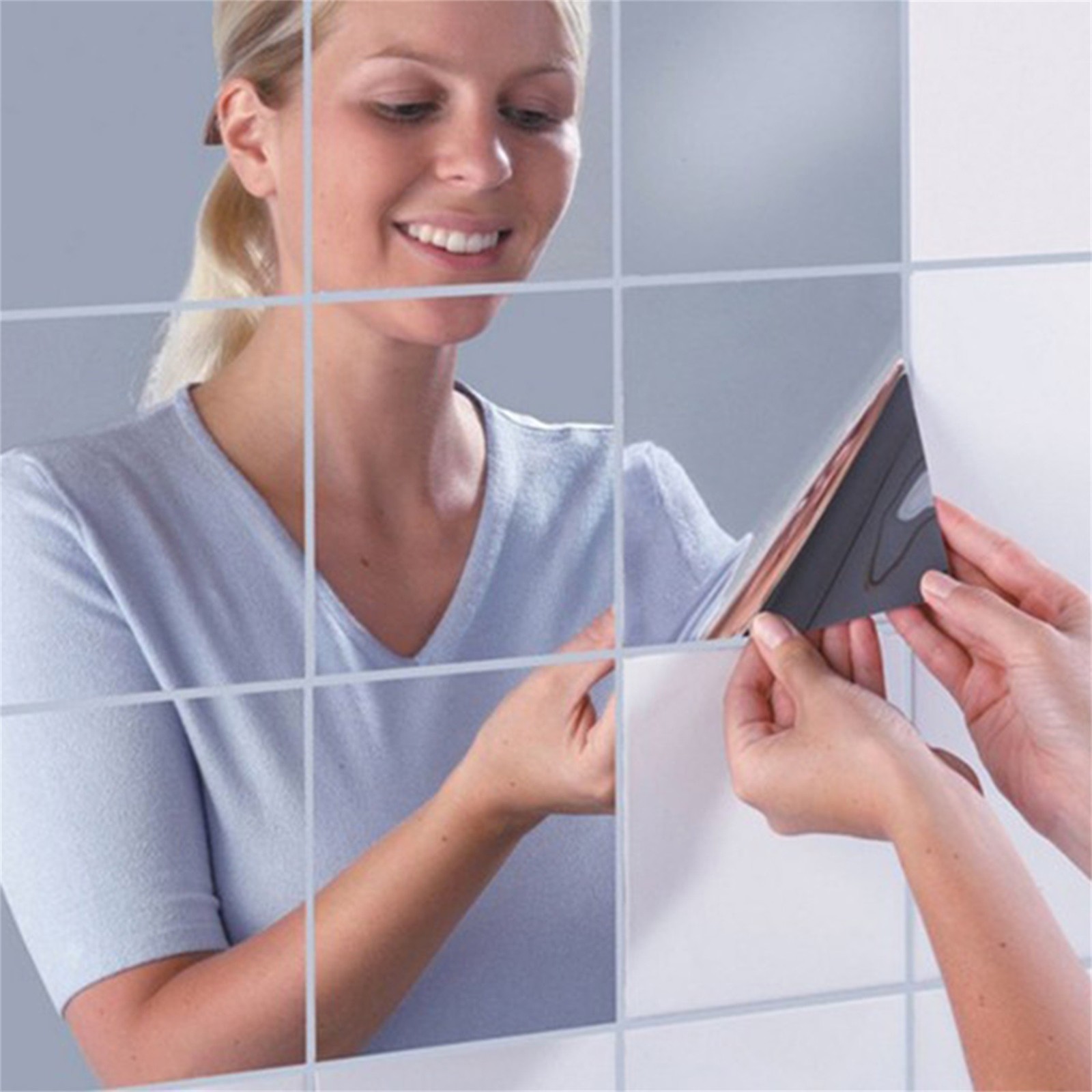 6 Flexible Reflective Mirror Sheets Adhesive Lightweight Bathroom Excellent