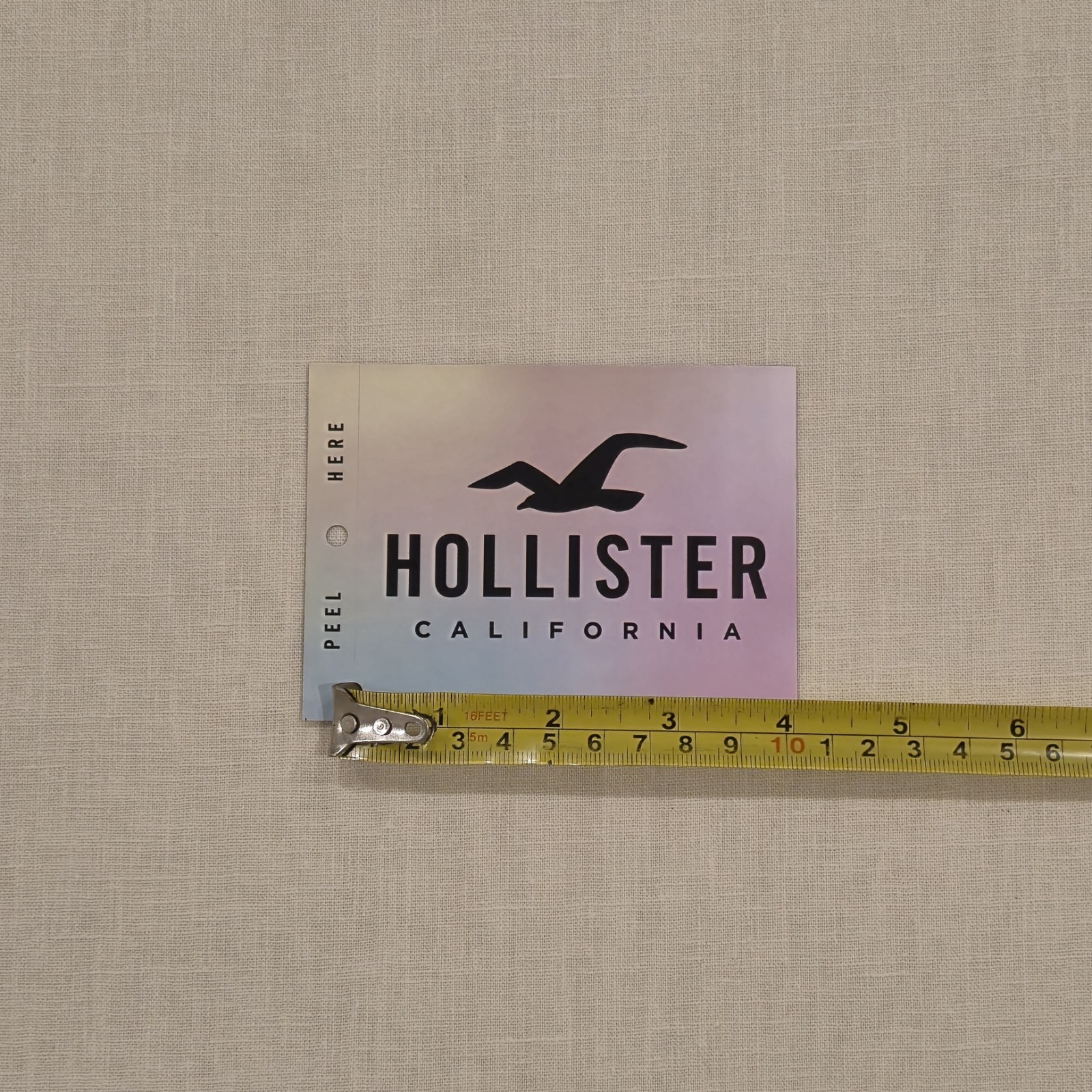 Hollister Co. by Abercrombie – Black & Multicolor Logo Rectangle Sticker
