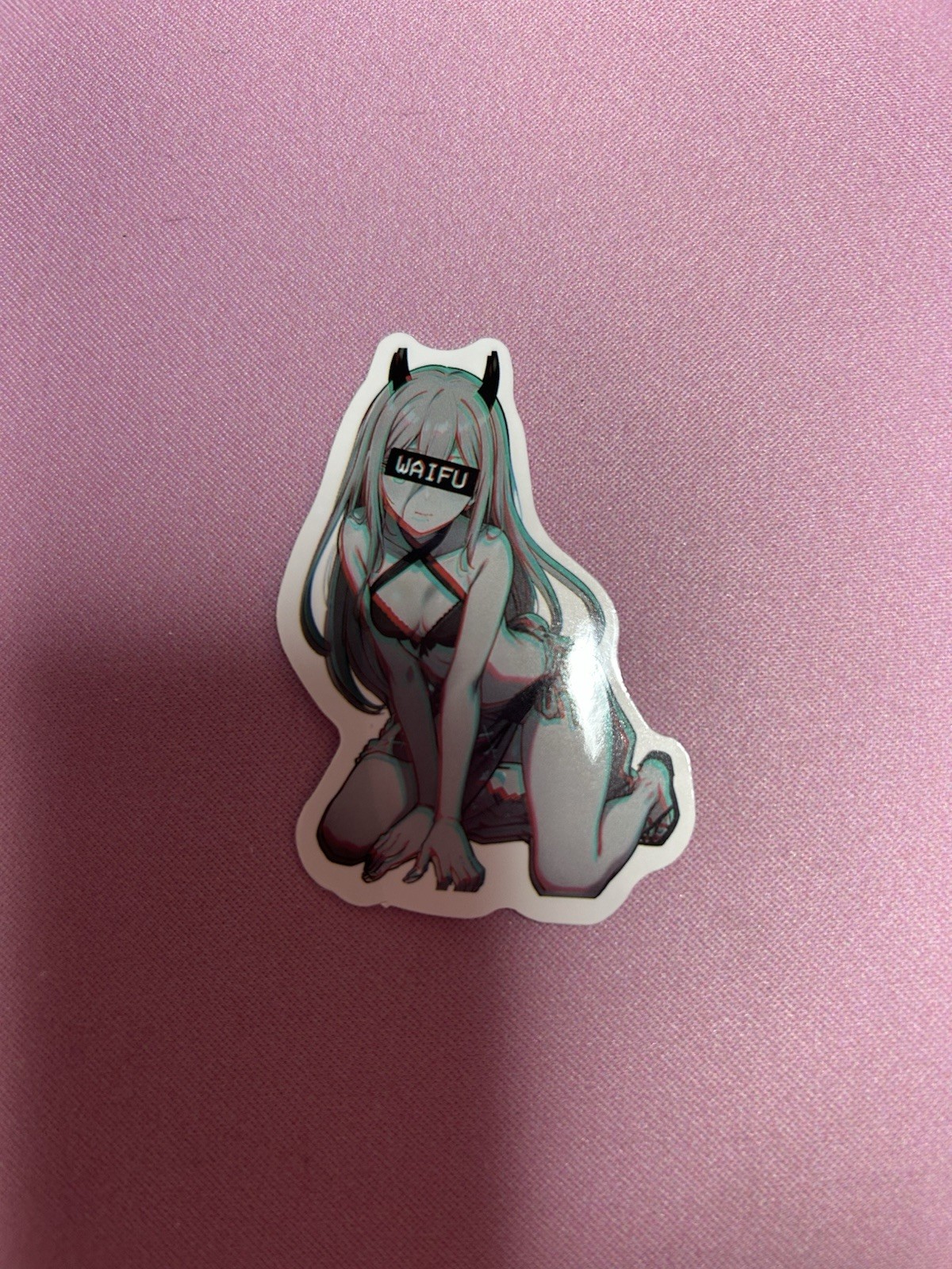 black and white waifu lewd stickers #2