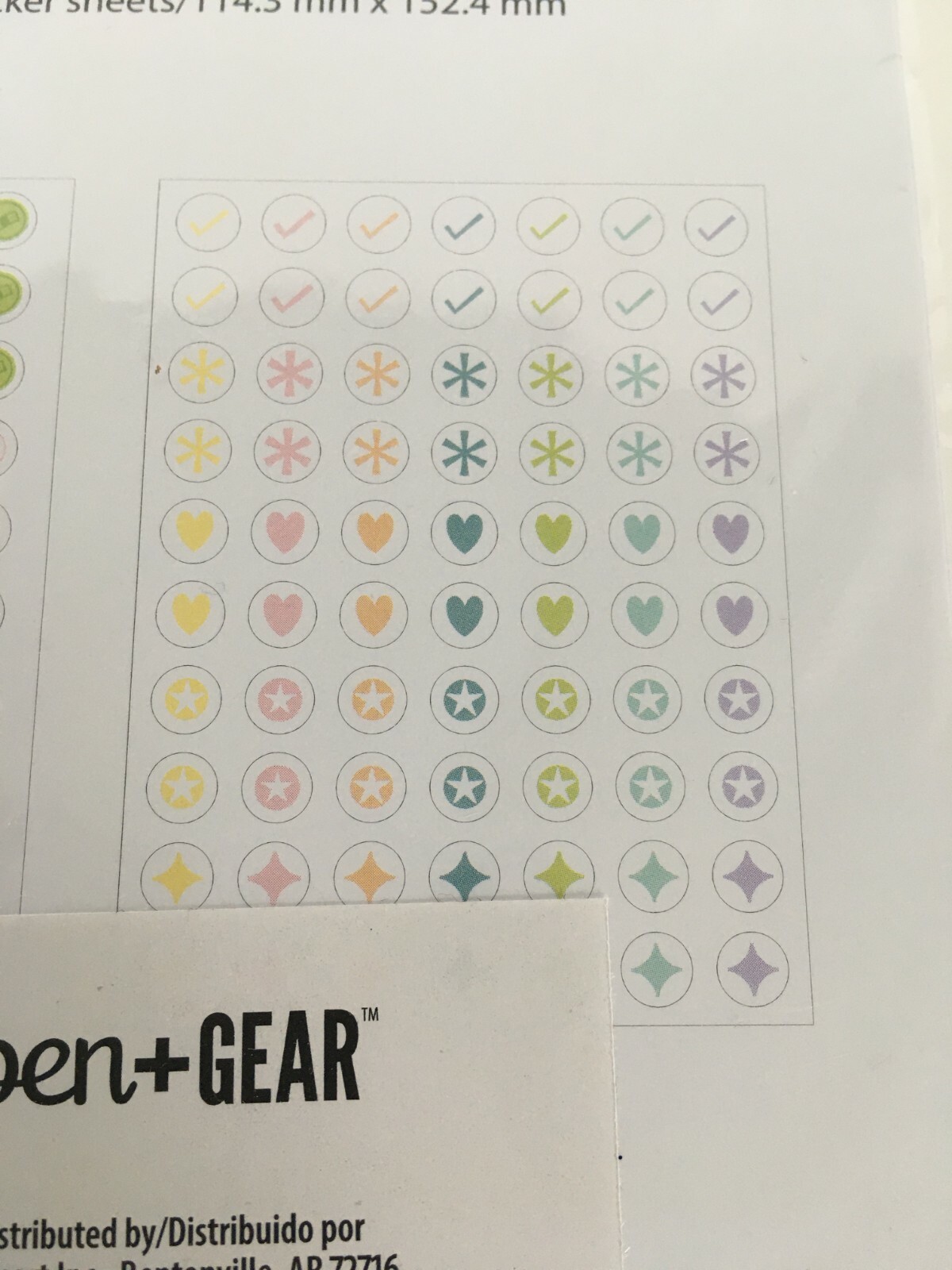 Pen and Gear Stickers 4 Sheets Small Circles for Planner Money Shipping Food New