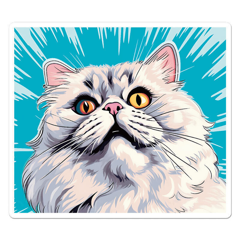 Popart Persian Cat Sticker Decal