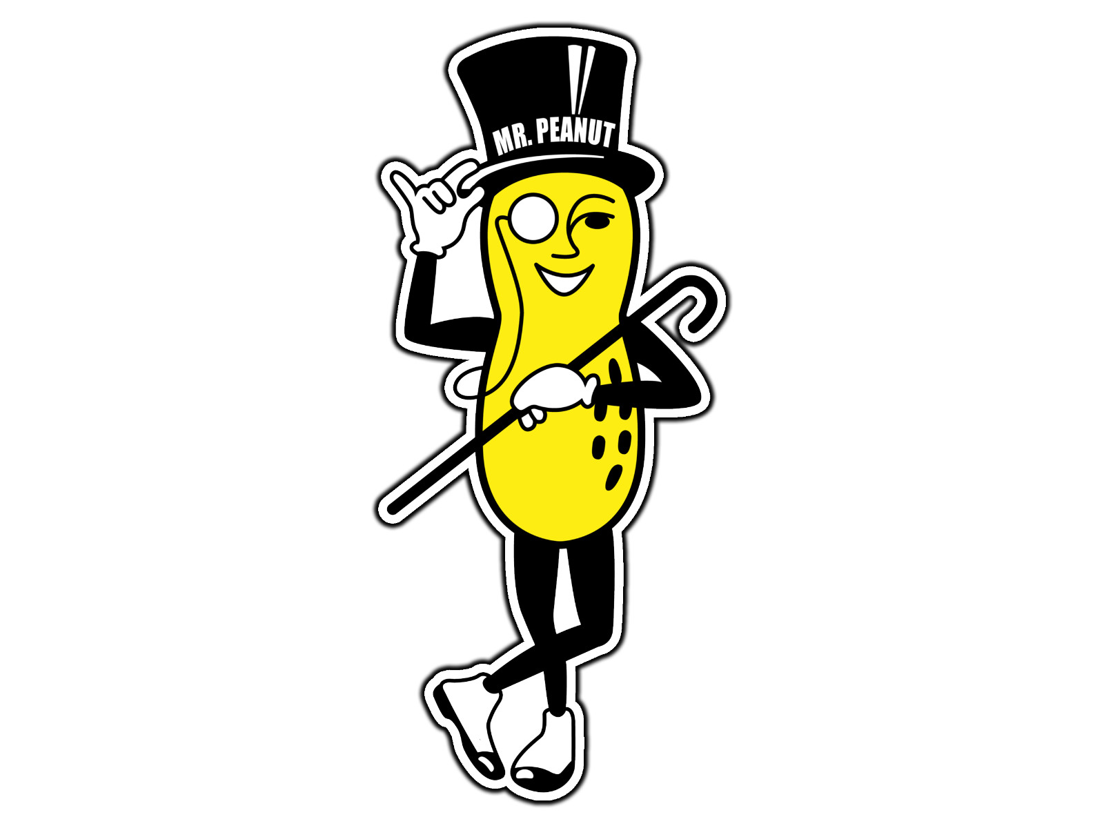 #1156 Mr. Peanut Planters Logo #1 Sticker Brand Waterproof Vinyl Decal Die-Cut