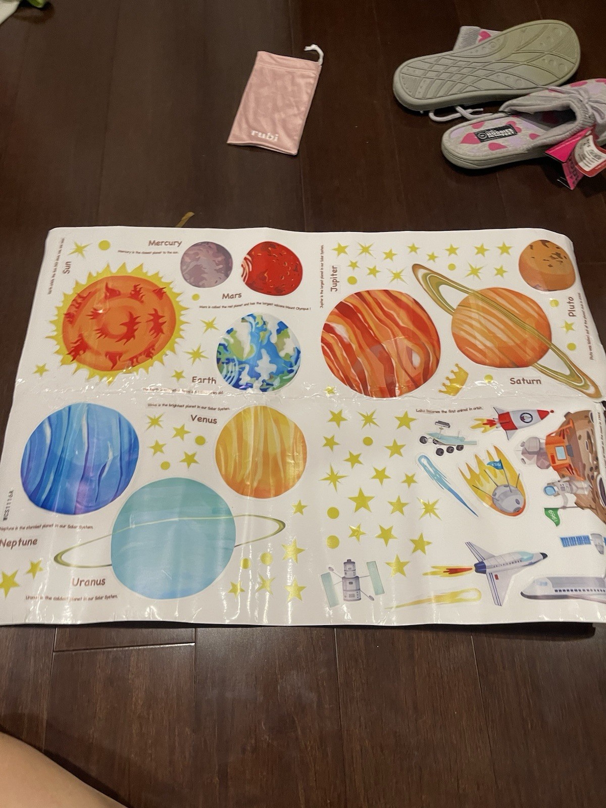 2pcs Solar System Posters Outer Space Poster For Kids Children Boys & Girls