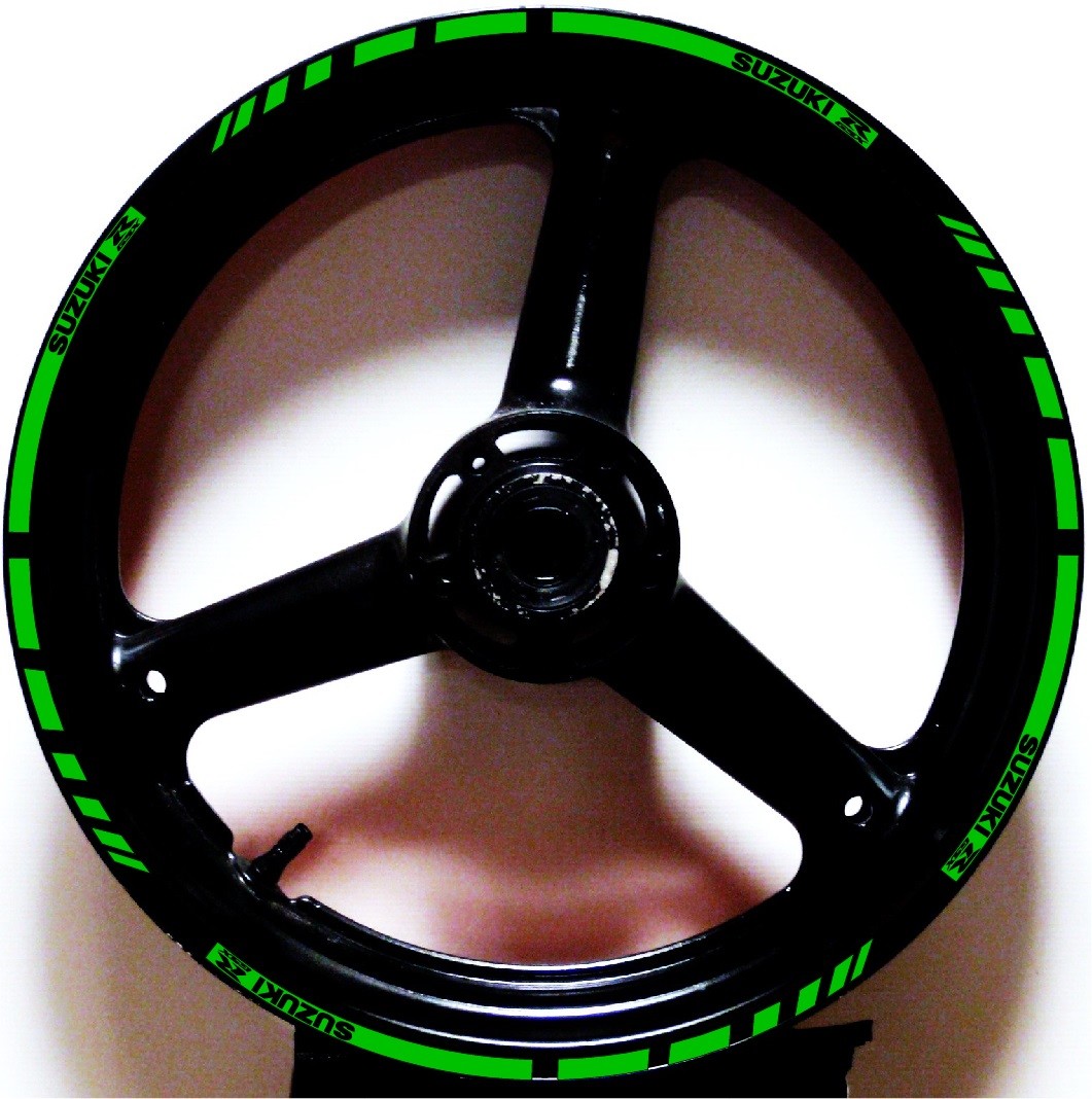 CUSTOM 2 TONE GP RIM STRIPES WHEEL DECALS TAPE STICKERS SUZUKI GSXR 600 750 1000