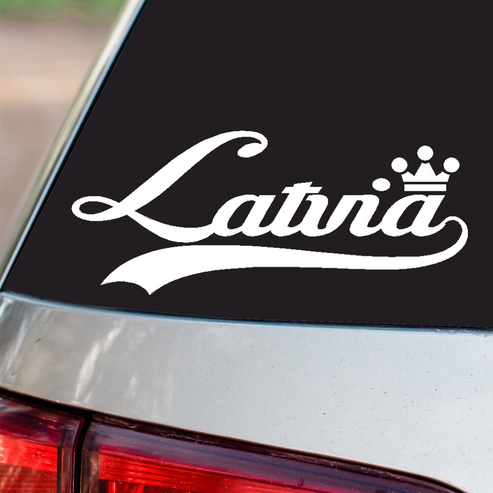 Latvia Sticker Country Pride all sizes chrome and regular vinyl colors
