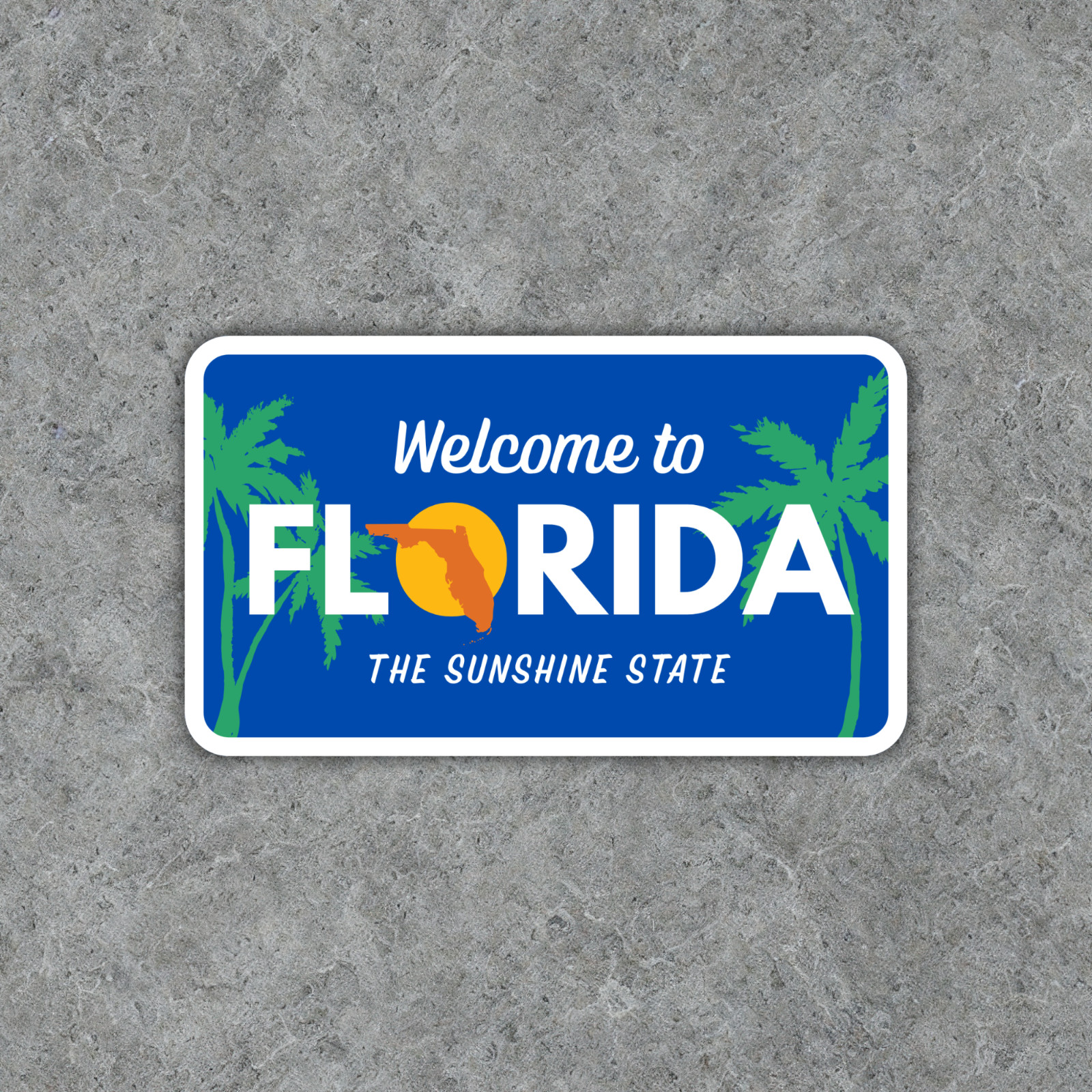 Welcome to Florida Sticker The Sunshine State Vinyl Decal Waterproof Travel