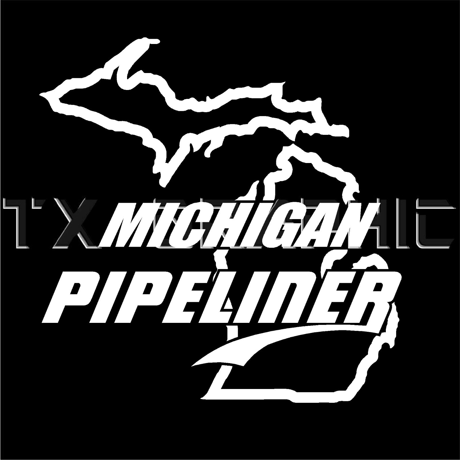 MICHIGAN PIPELINER MI PIPE LINER DECAL VINYL STICKER WINDOW OIL GAS RIG