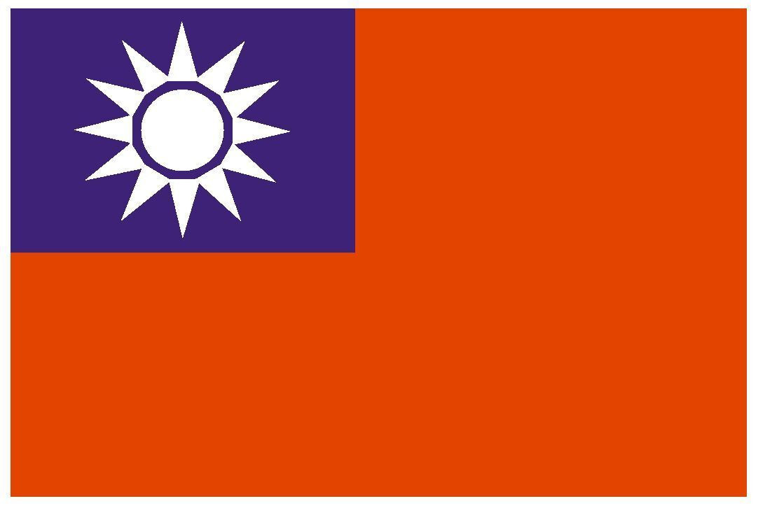 Taiwan International Flag Sticker Decal F490