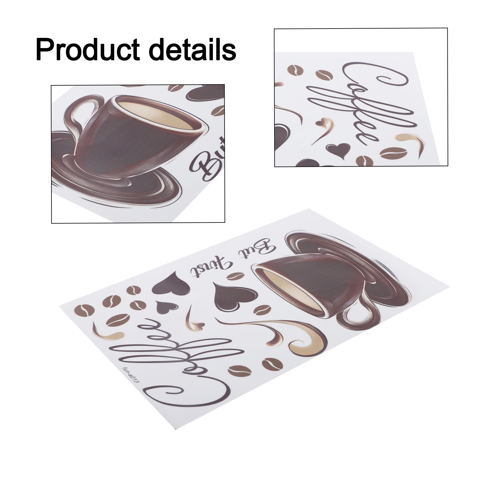 Contemporary Coffee Cup Wall Decal for Enhancing Kitchen or Office Walls