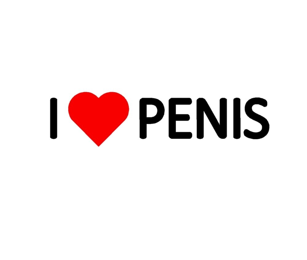 I LOVE PENIS VINYL DECAL CAR WINDOW STICKER GAY PRIDE PRANK FUNNY GAG GIFT