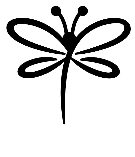 Outline Dragonfly Vinyl Decal Sticker Car Truck Window Laptop Water Bottle Mug
