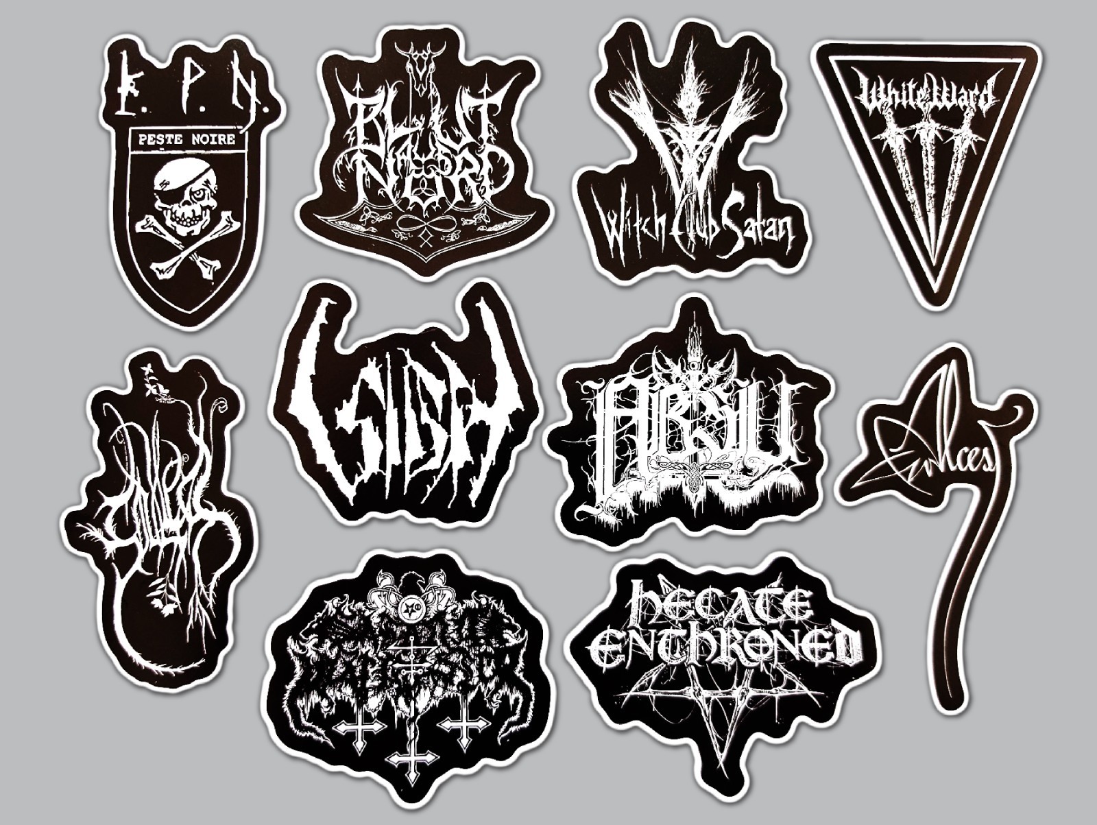 Black Metal Sticker Pack (QTY 10) SET 10 absu whiteward satanic sigh warmaster