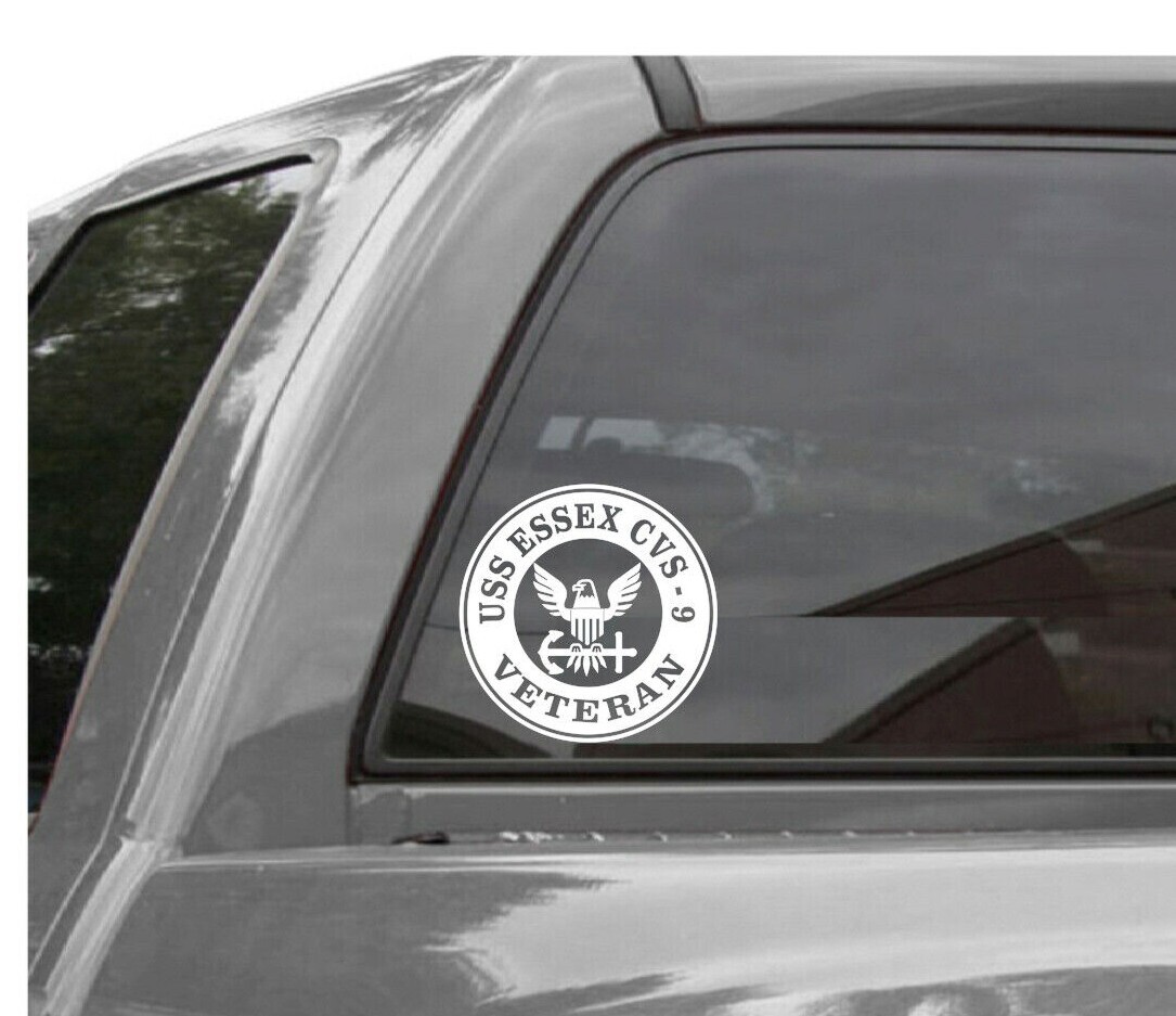 USS ESSEX CVS-9 VETERAN Vinyl Window Decal Sticker US NAVY