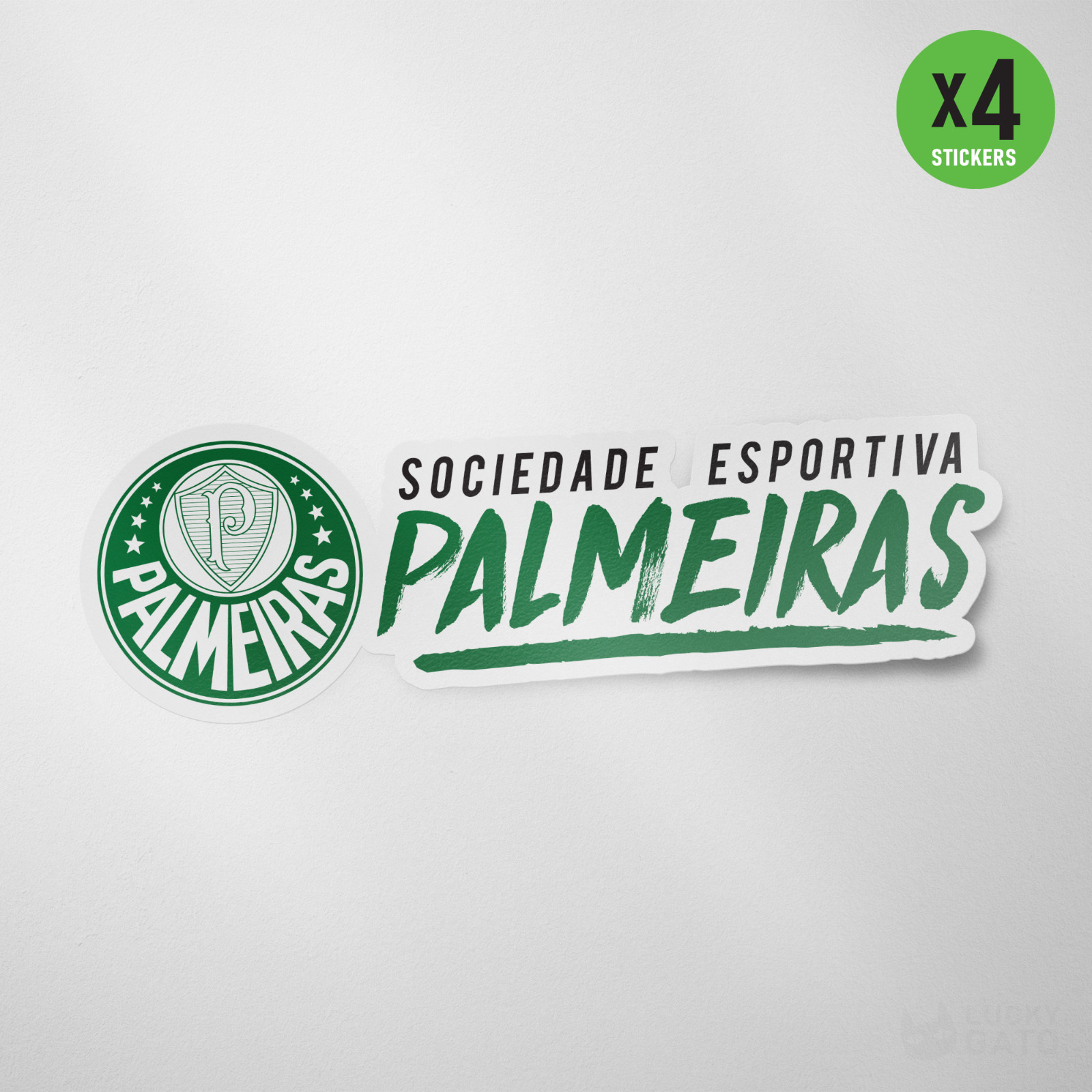 Palmeiras Brazil 4 Pack Sticker Vinyl Decal Adesivo Verdão Porco Clube Brasil