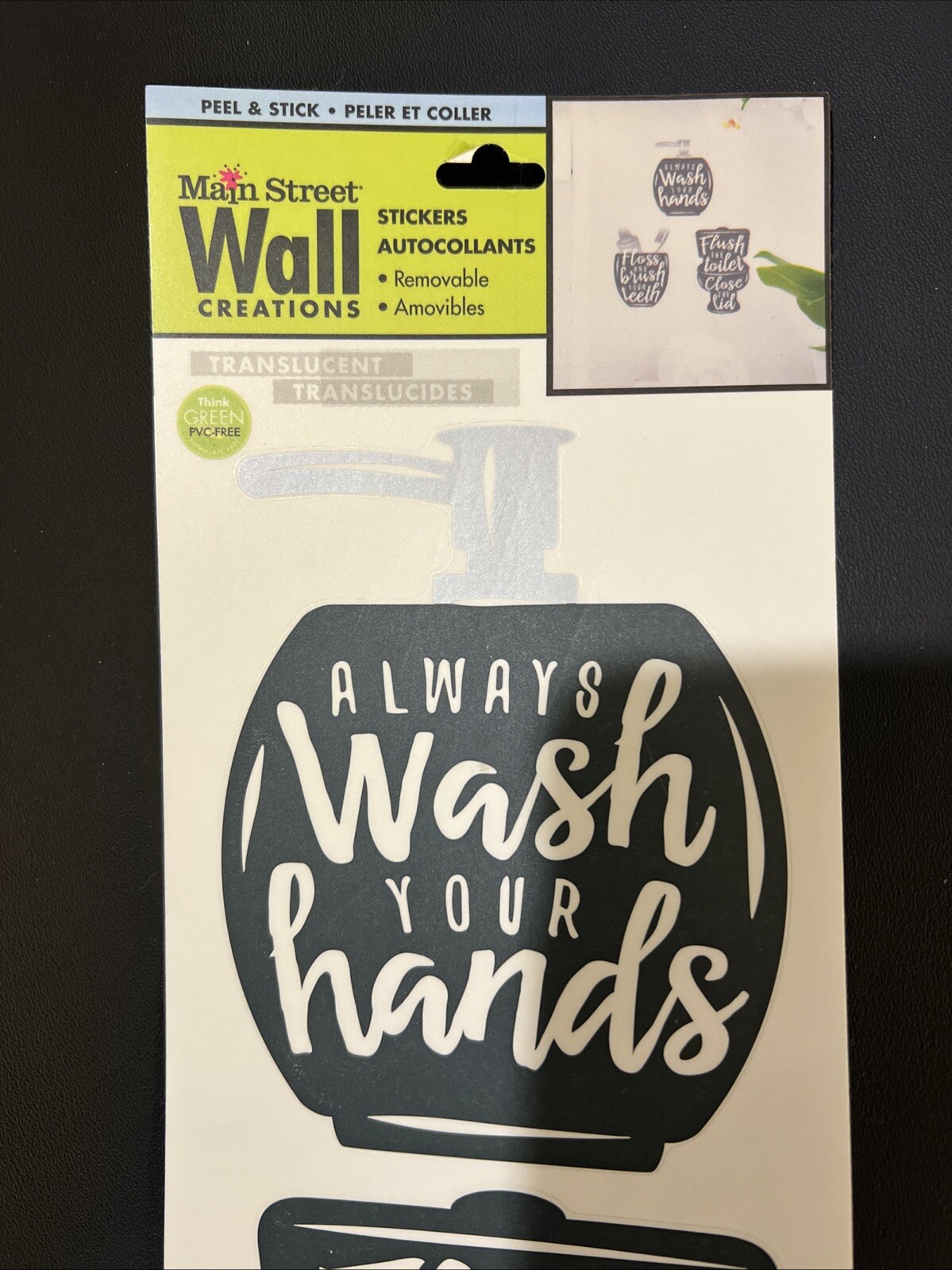 Main Street Wall Creations Stickers "Bathroom Rules" – SKU 311105, New