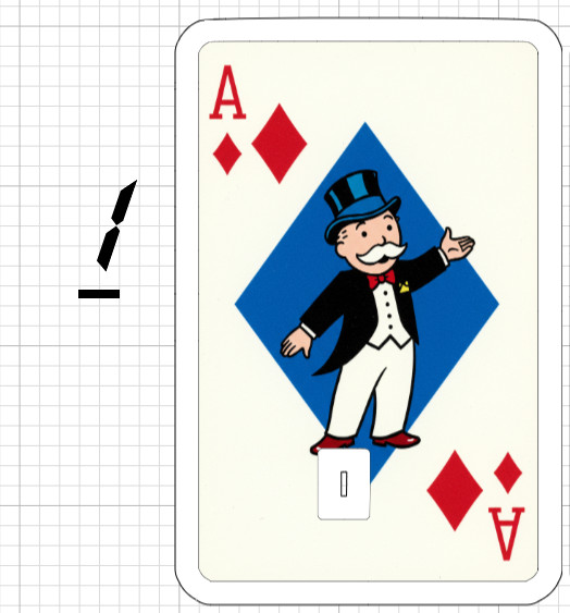 Monopoly Guy Ace of Diamonds Credit Debit ATM Card Skin Sticker Diamond Go Games