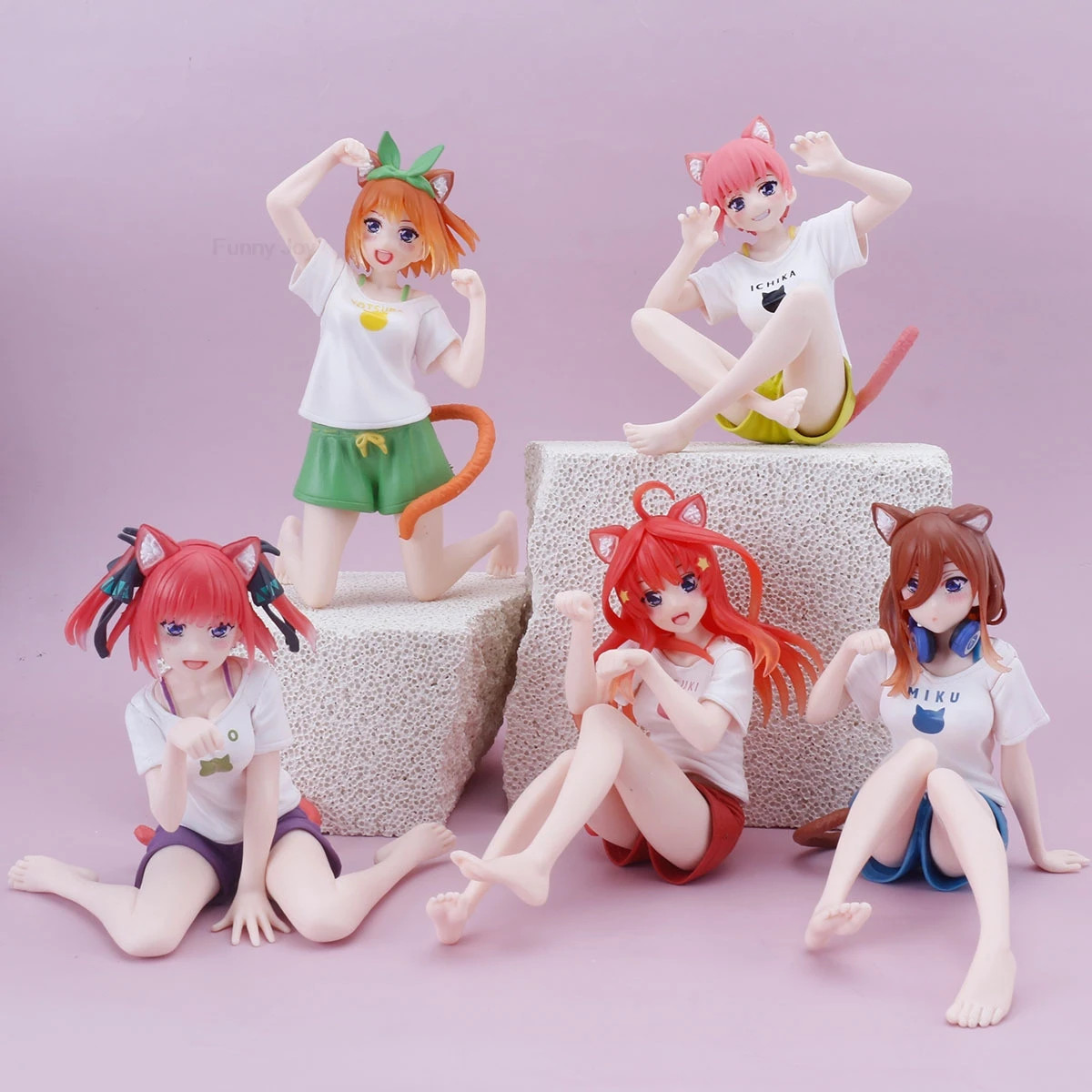 Cute Nakano Miku Nino Cat Figure 7in – Anime Quintessential Quintuplets Gift Toy