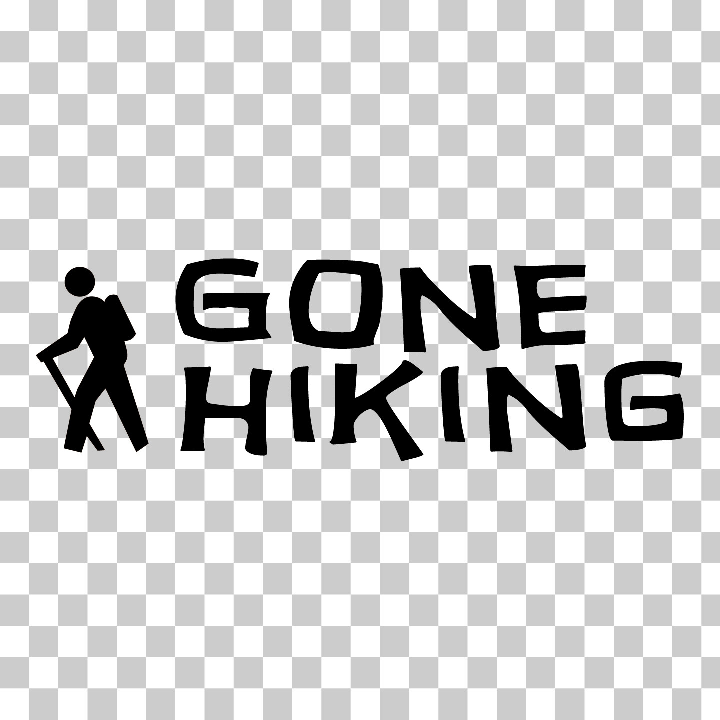 Gone Hiking Sticker Decal Mountain Nature Outdoors Car Window Laptop