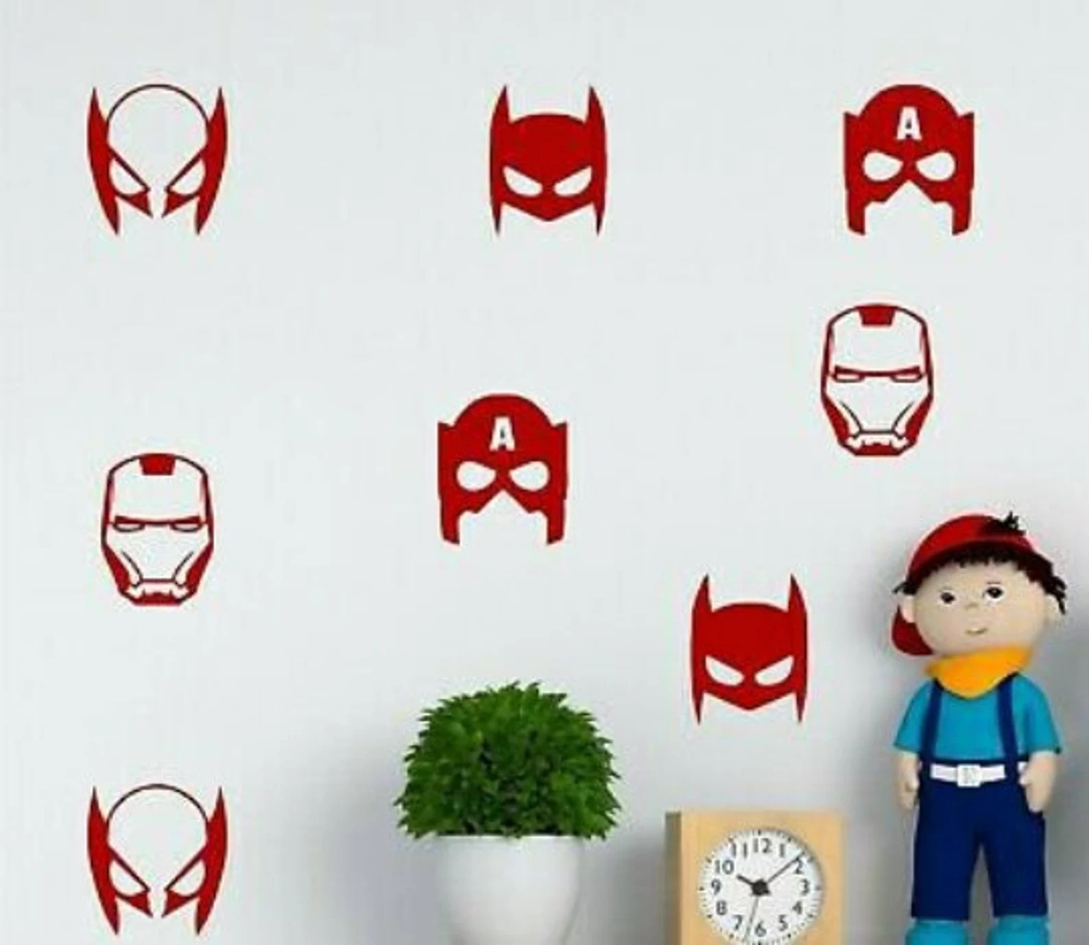 Set of Mixed Super wall decals stickers wall pattern – Multiple Colors, Sizes