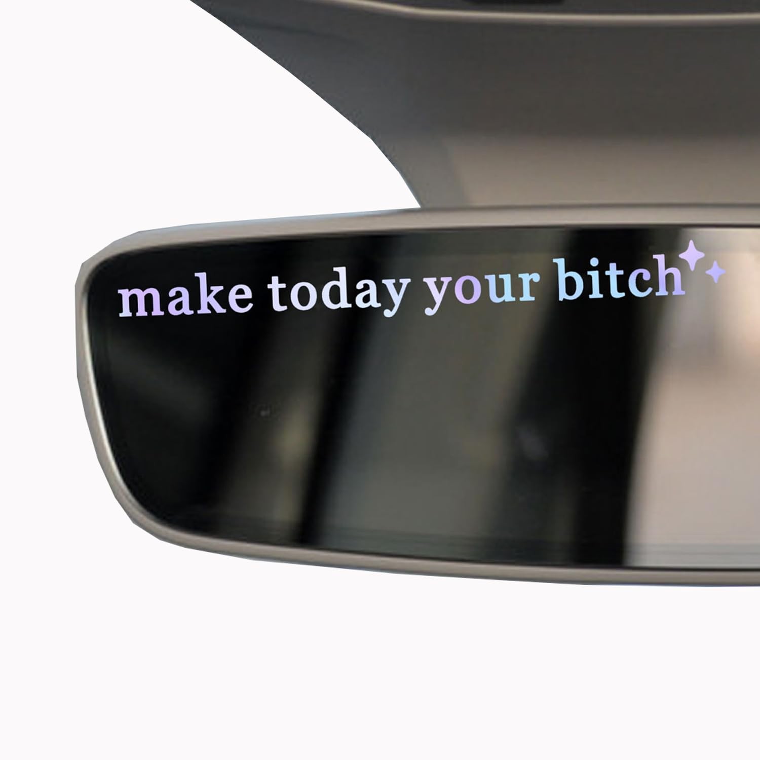 "Funny Rear View Mirror Decal Motivational Car Sticker & Gift Idea"