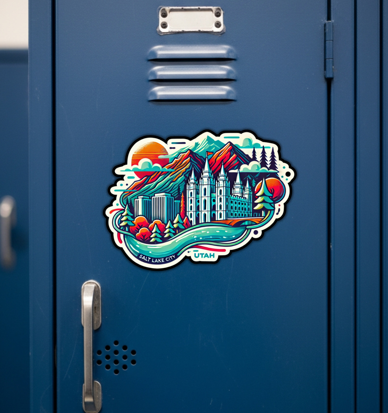 Salt Lake City Utah Fridge Magnet or Laptop Sticker