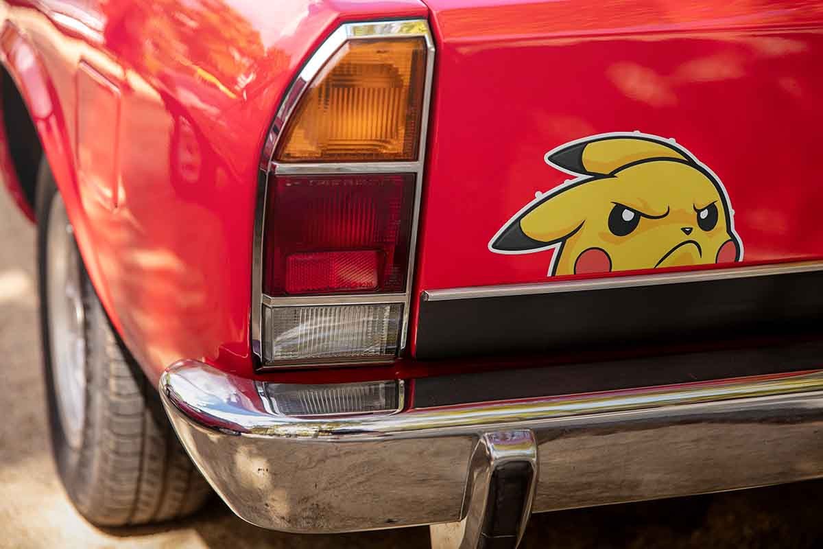 Angry Pikachu Peeker Sticker Funny Pokémon Car Decal Anime Vinyl Made in USA