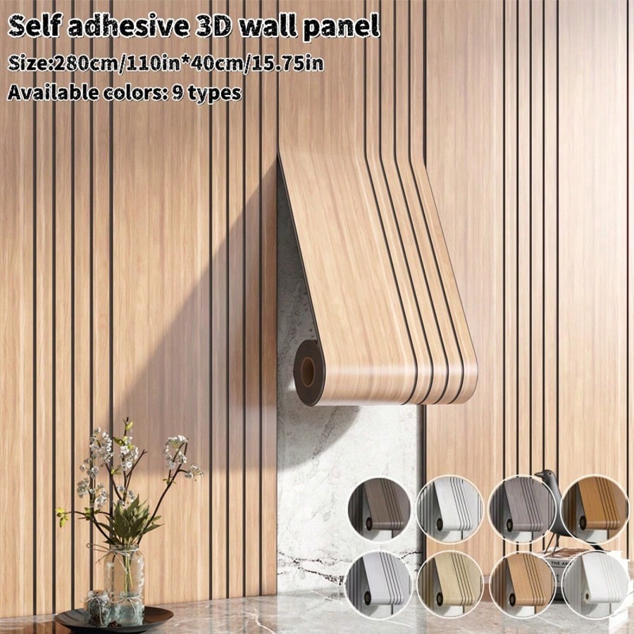1 Roll New Design Self-Adhesive 3D Wood Grain Wall Panels – Thickened-FGQ