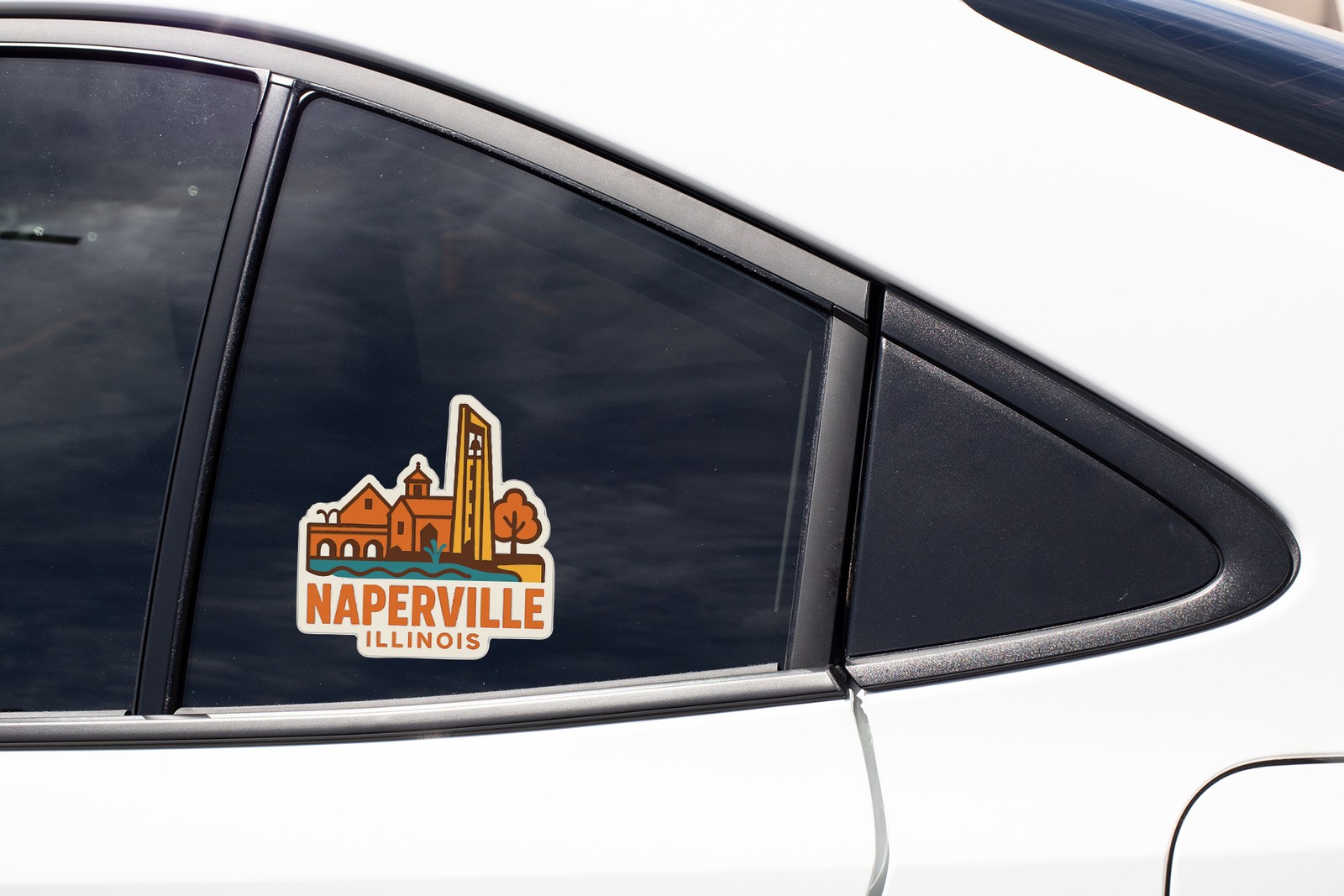 Naperville Illinois Sticker Decal Vinyl Die-Cut City Skyline Landmark Design