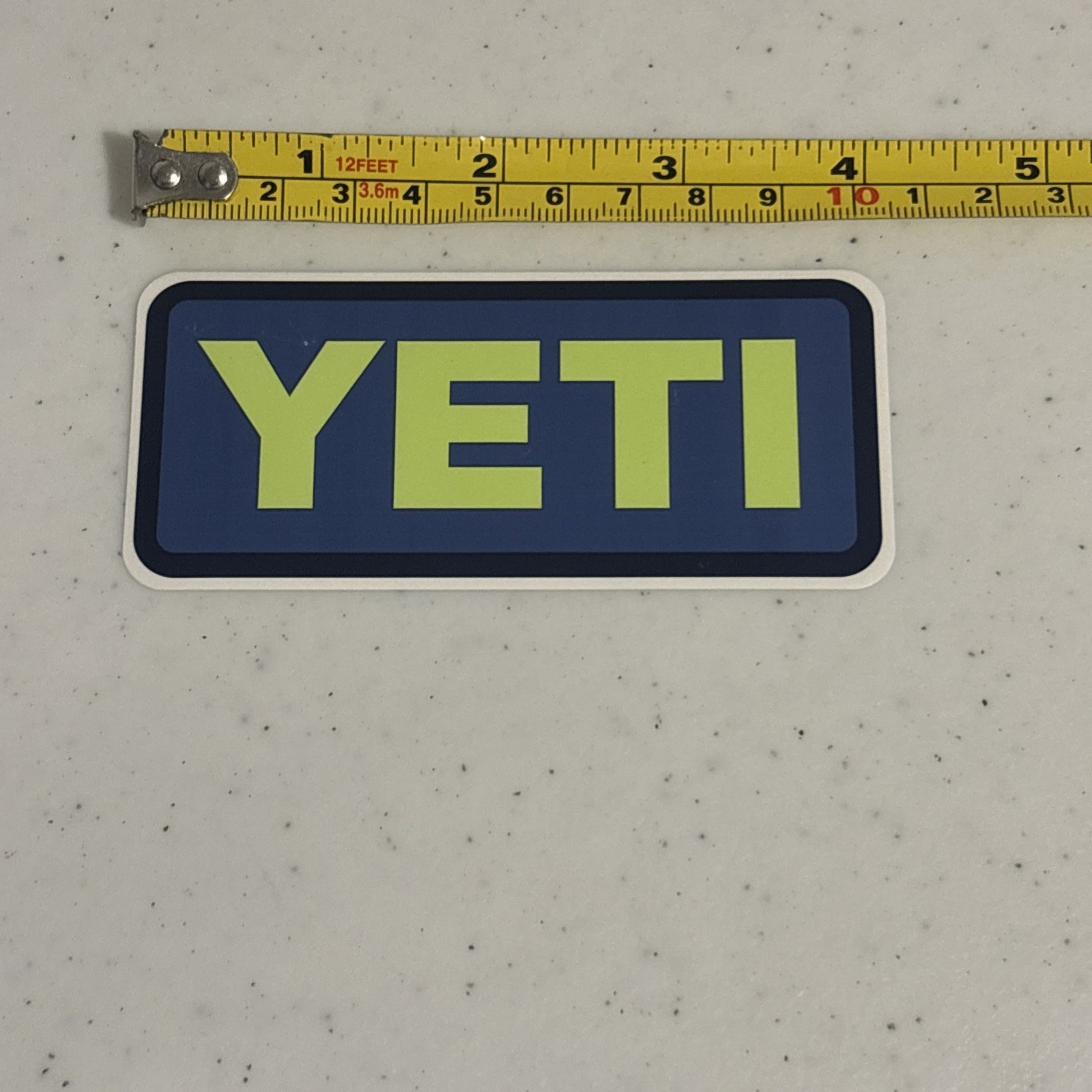 New YETI Sticker – Logo Yellow Blue – Official For Camping Cooler Bottles Mugs