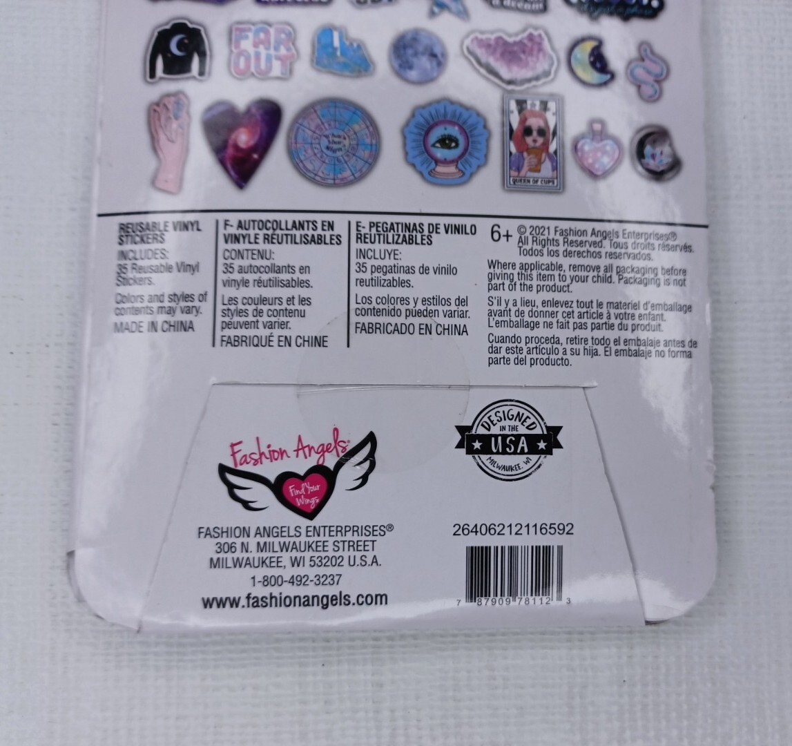 Fashion Angels Reusable Vinyl Sticker Pack Mystical 35 Stickers NEW