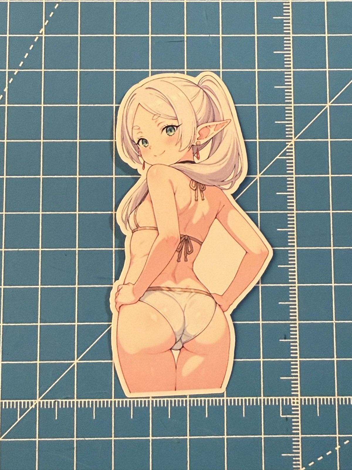 Frieren Bikini Vinyl Sticker – Water-Resistant & Tear-Resistant Anime Decal